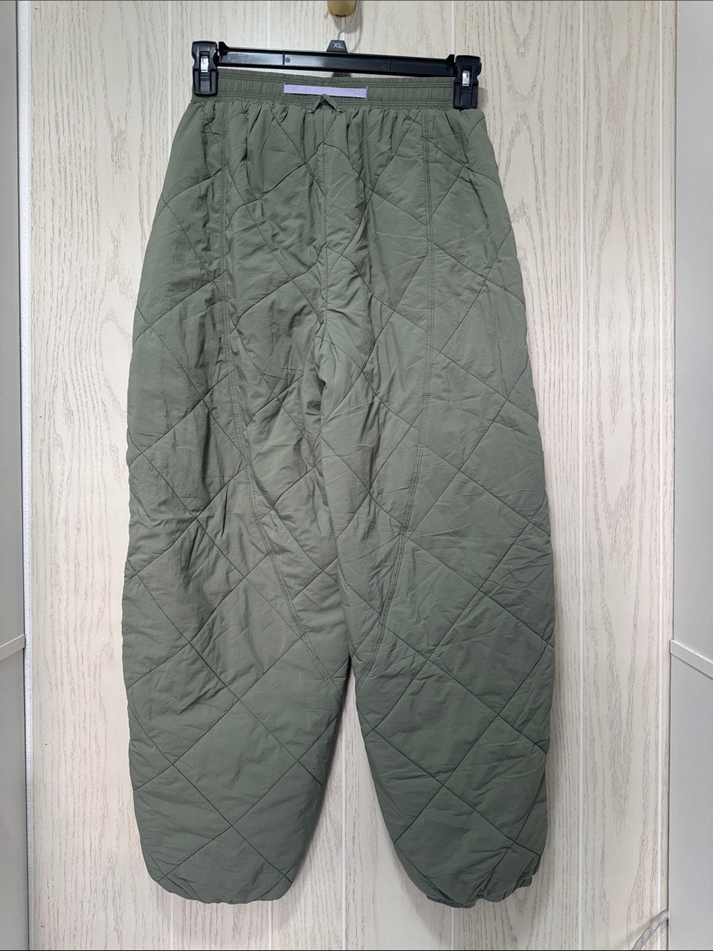 Anthropologie Daily Practice Quilted Olive Green Packable Joggers Small NWOT $14 - Picture 7 of 7